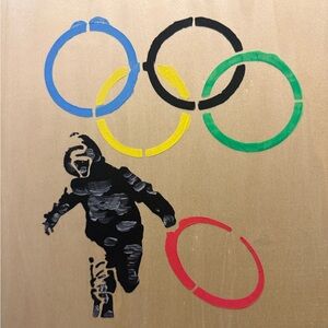 Banksy Olympic rings